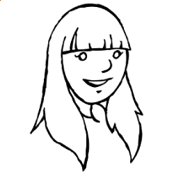 Drawing of Kristel from the Costen Insurance team